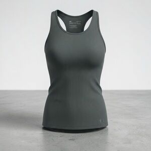 Under Armour Ribbed Racerback Tank - Slate Green